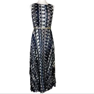 Eliza J Navy and White Maxi Dress